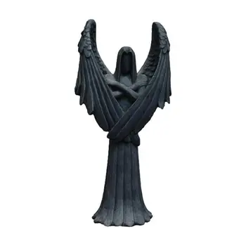 Dark Angel Escultura De Resina Dark Angel Figuras De Decoração De Resina Orando Anjo Escultura Estatueta Estética Escultura Para Escritórios
