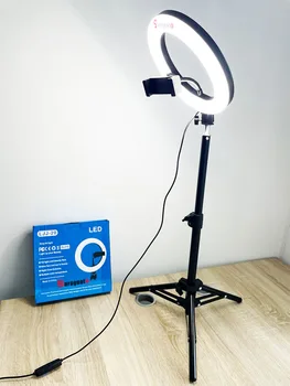 LED Selfie Anel de Luz Para o Computador Portátil da área de Trabalho do Youtube Preencher Lâmpada de Vídeo Conferência Iluminação Kit Com Tripé de Telefone de Suporte Clip