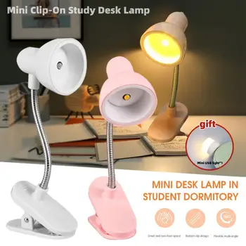 Mini Livro de Luz Luz de Leitura Mini Clip-On Escrivaninha, Lâmpada Alimentada por Bateria Flexível de Cabeceira, Candeeiro de Mesa, Iluminação de Lâmpadas de LED